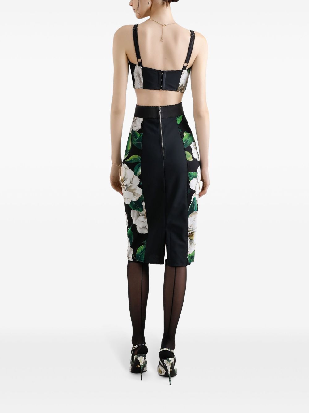 Dolce & Gabbana Women's Stretch Bralette Top With Gardenia Print
