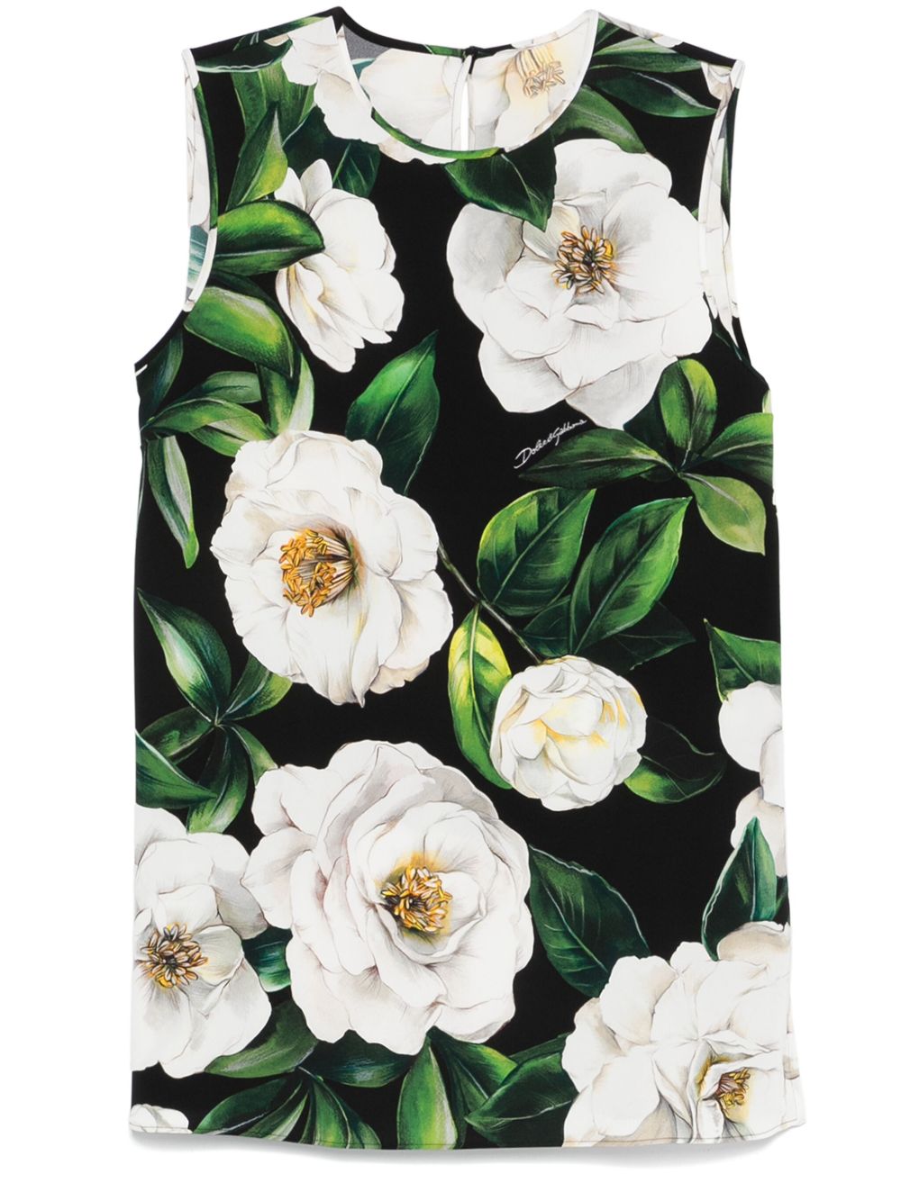 Dolce & Gabbana Women's Floral Silk-Blend Charmeuse Top
