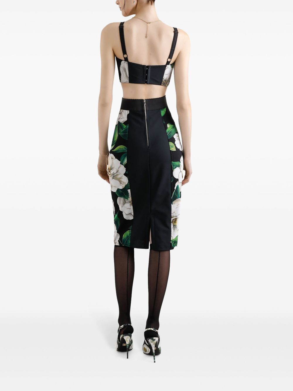 Dolce & Gabbana Women's Floral Print Elastic Pencil Skirt