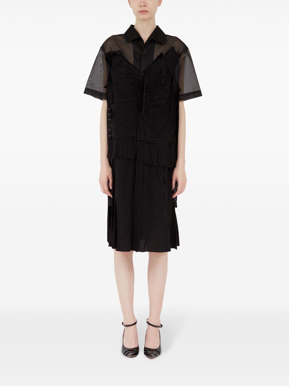 Maison Margiela Women's Midi Dress With Layered Design