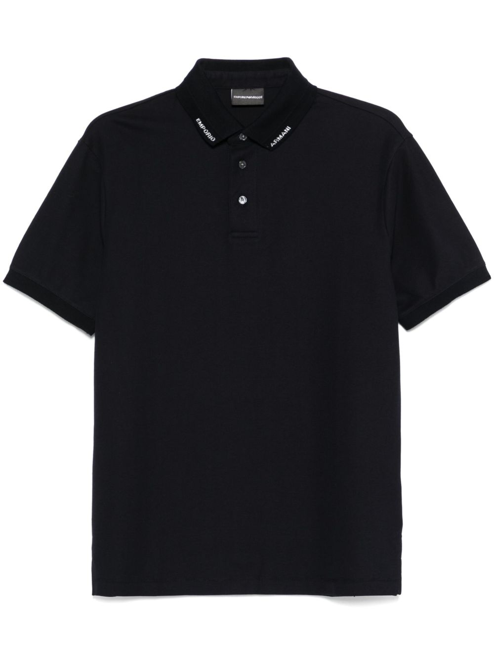 Emporio Armani Men's Jersey Polo With Logo Collar