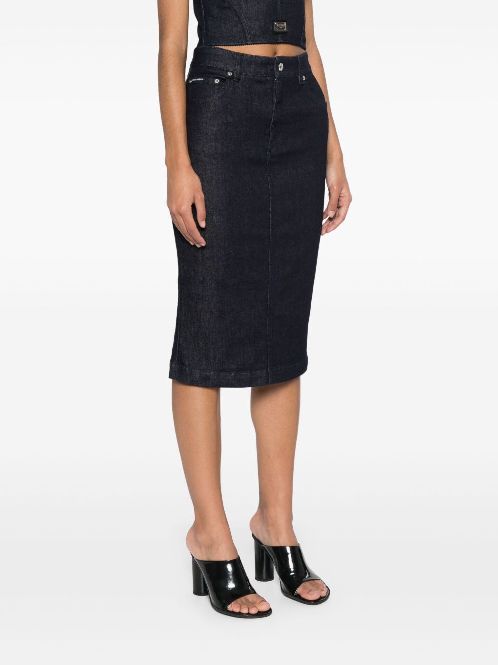Dolce & Gabbana Women's Denim Midi Skirt