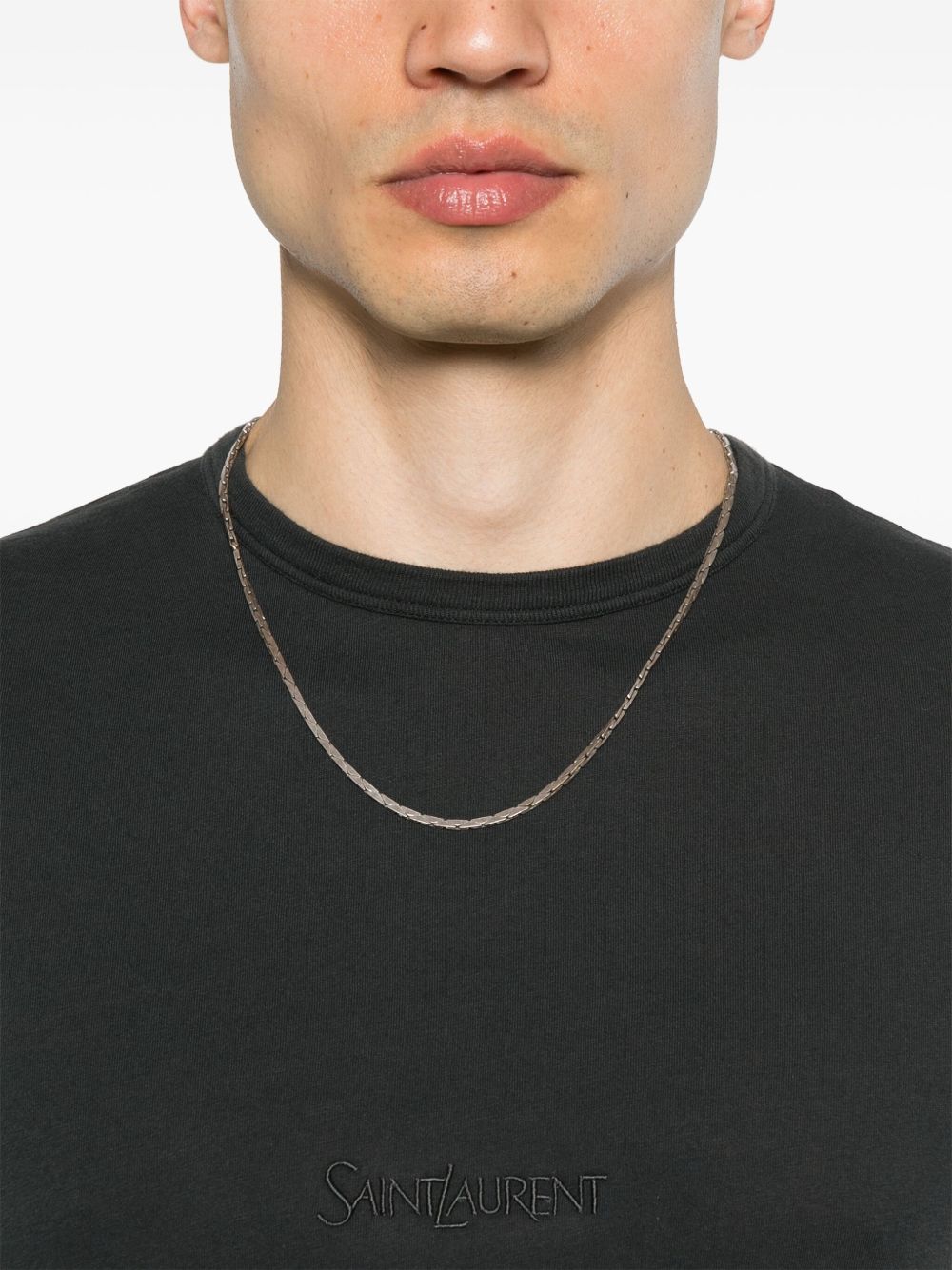 Saint Laurent Men's T-Shirt With Logo