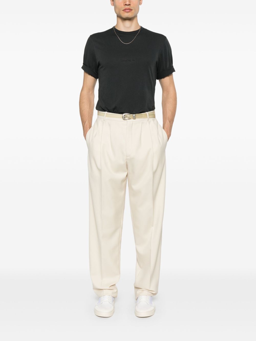 Saint Laurent Men's T-Shirt With Logo