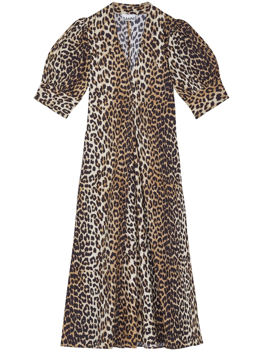 Ganni Women's Conscious Criteria Page Organic Cotton Maxi Dress