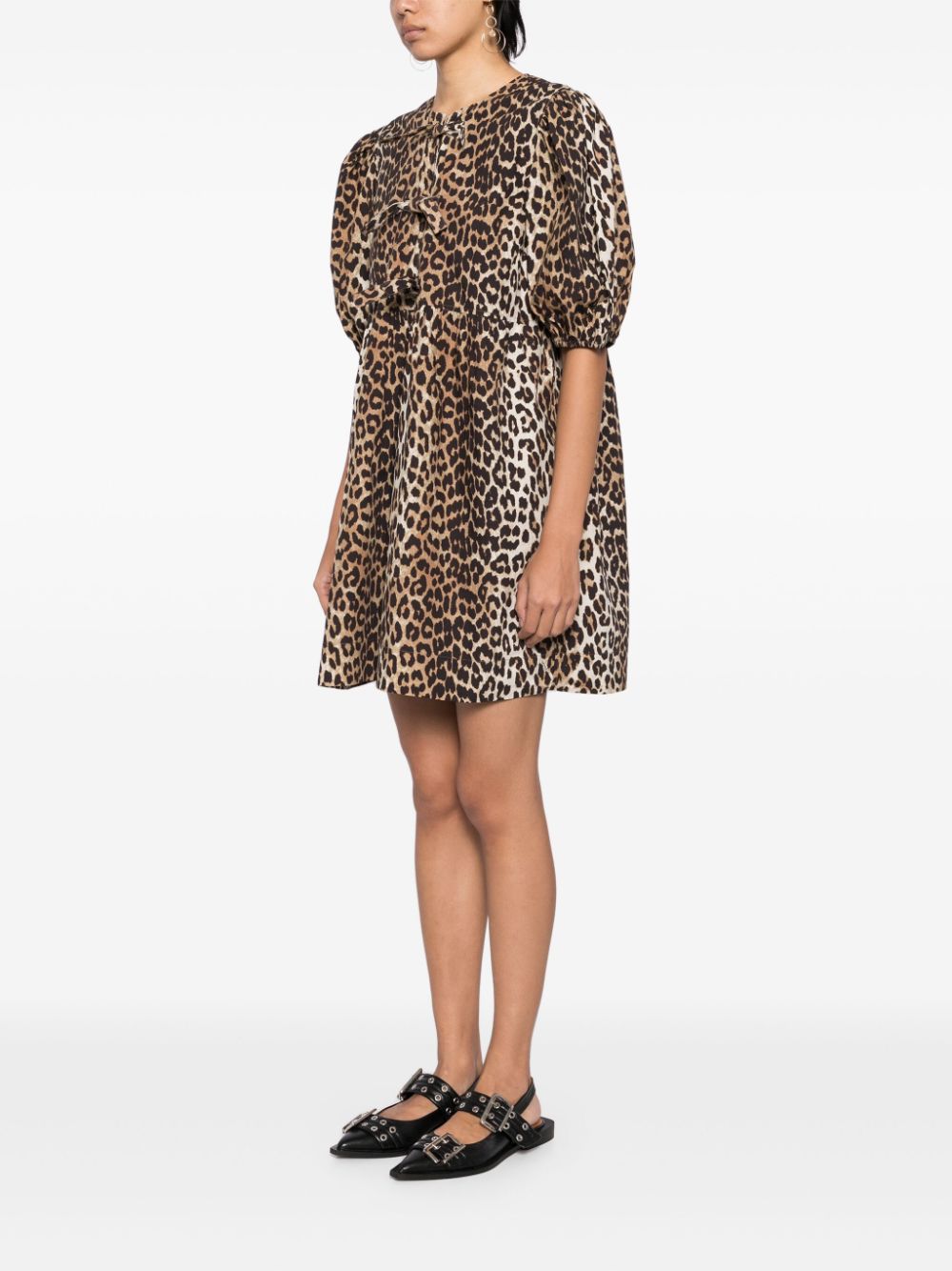 Ganni Women's Conscious Criteria Page Organic Cotton Mini Dress