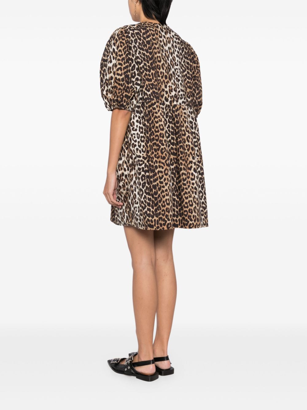 Ganni Women's Conscious Criteria Page Organic Cotton Mini Dress