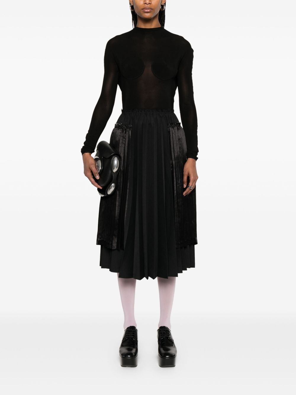 Comme Des Garcons Men's Pleated Midi Skirt