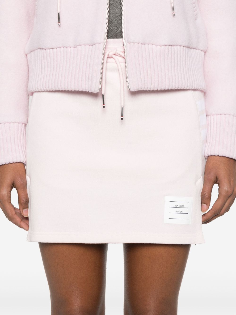 Thom Browne Women's 4-Bar Tab 4Bar Cotton Mini Skirt