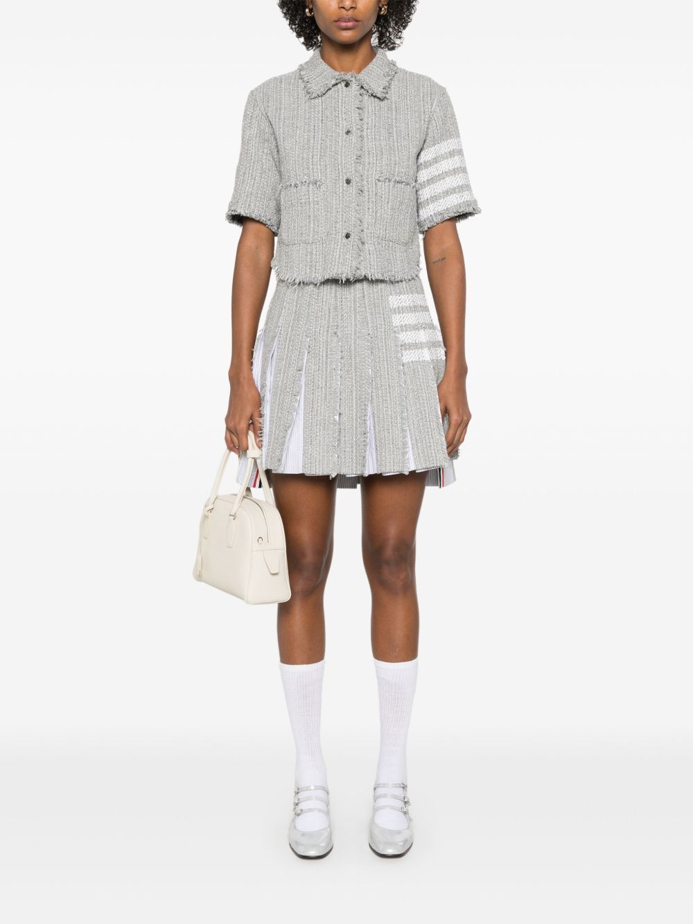 Thom Browne Women's 4-Bar Stripe 4Bar Cotton Blend Skirt
