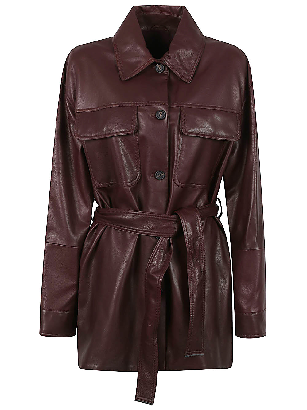 Brunello Cucinelli Women's Belted Leather Jacket