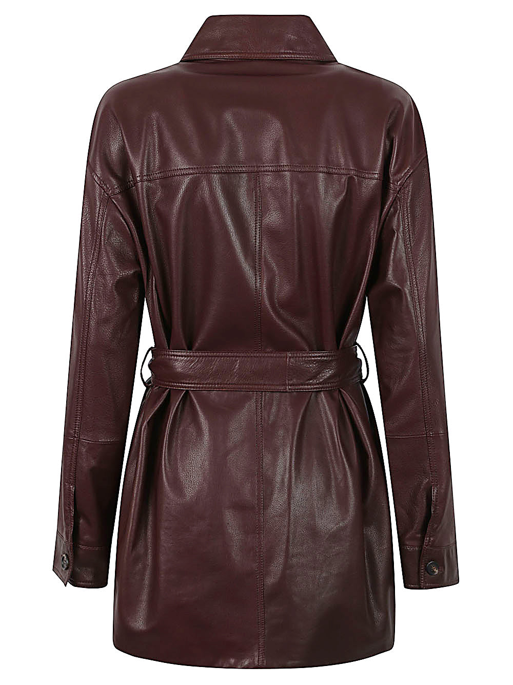 Brunello Cucinelli Women's Belted Leather Jacket