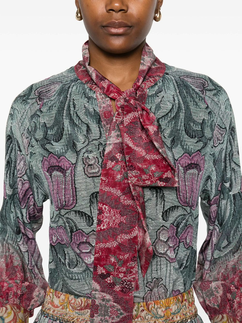 Pierre Louis Mascia Women's Printed Silk Shirt