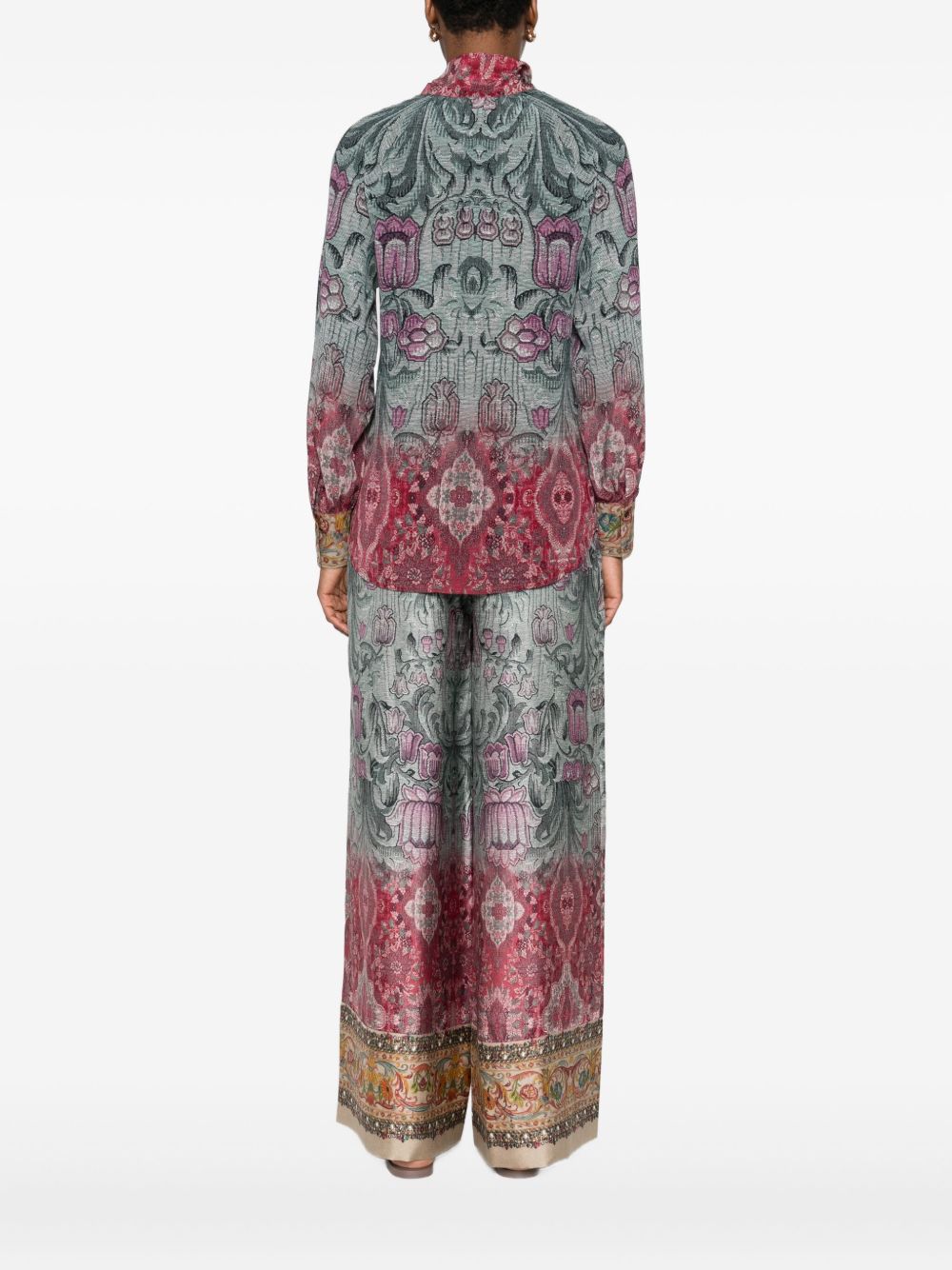 Pierre Louis Mascia Women's Printed Silk Shirt