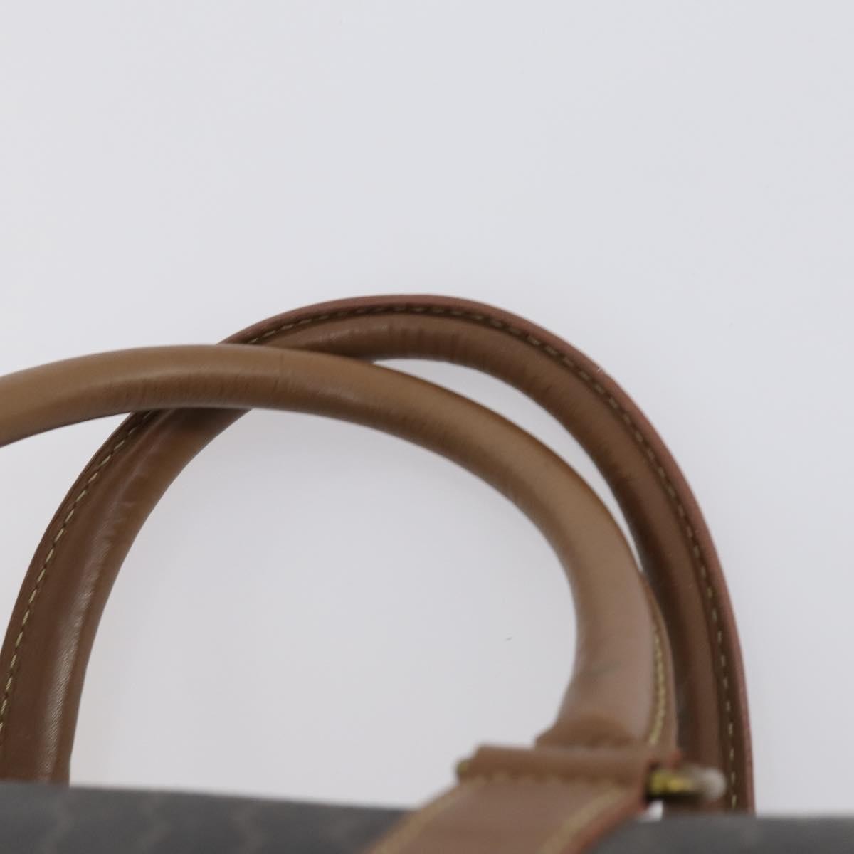 Christian Dior Vintage Honeycomb Boston Canvas And Leather Black Canvas Travel Bag Bag (Pre-Owned)