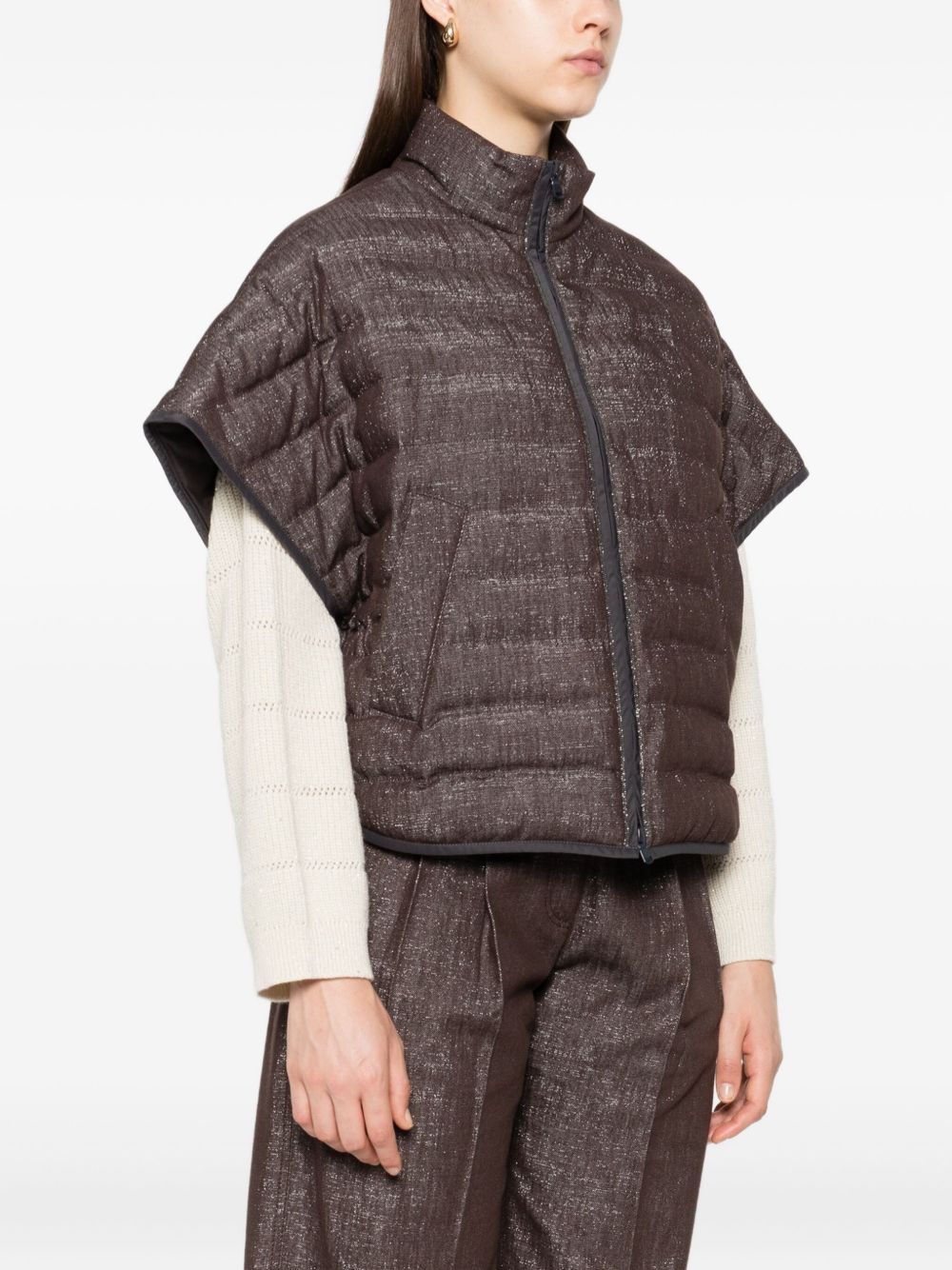 Brunello Cucinelli Women's Quilted Zip-Front Jacket