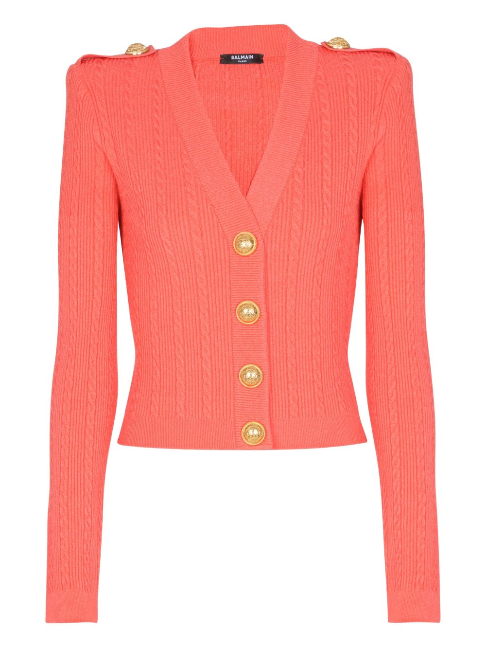 Balmain Women's Long-Sleeved Twisted Knit Cardigan