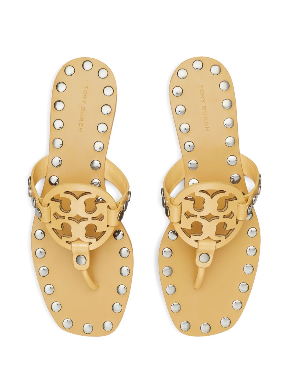 Tory Burch Women's Studded Miller Patent Flat Sandals