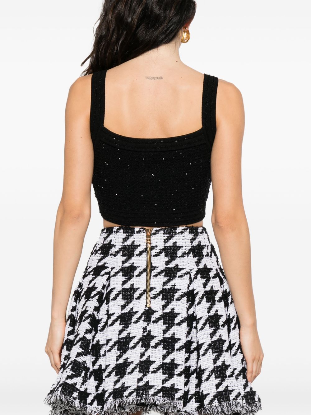 Balmain Women's Black Sleeveless Tops