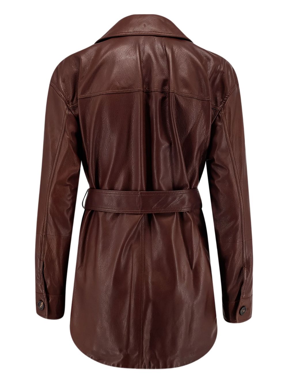 Brunello Cucinelli Women's Belted Leather Jacket