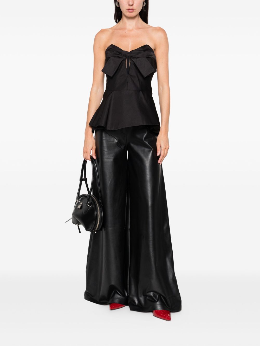 Alexander Mcqueen Women's Bow-Detailed Peplum Top