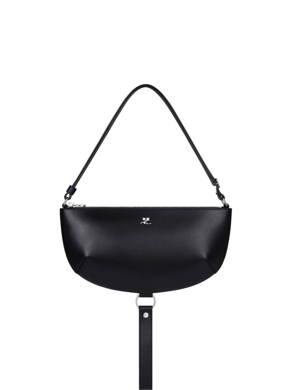 Courreges Pre Women's Half-Moon Leather Shoulder Bag