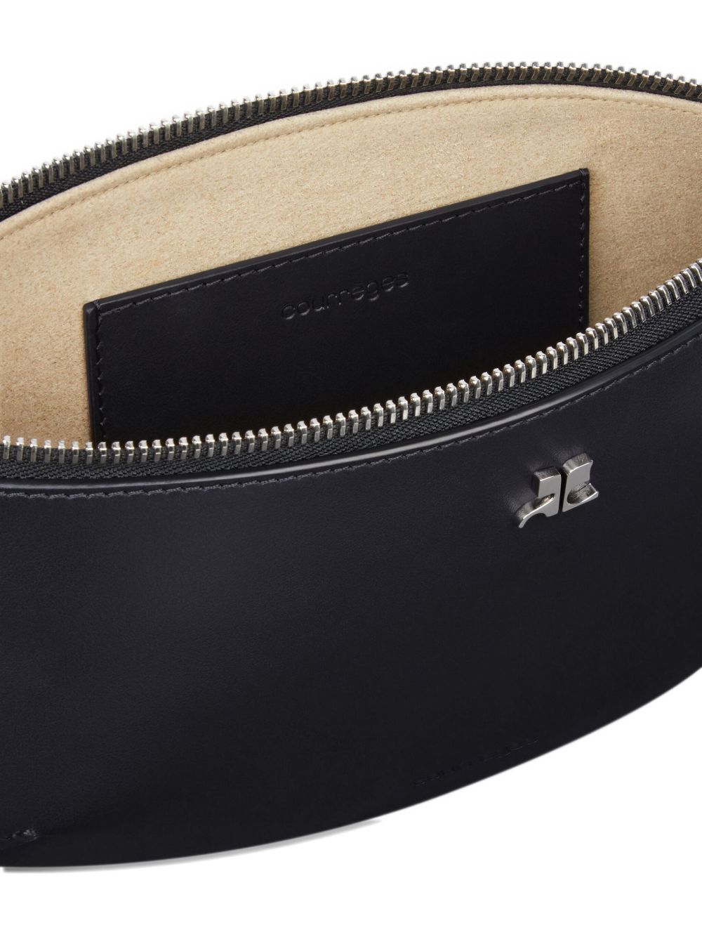 Courreges Pre Women's Half-Moon Leather Shoulder Bag