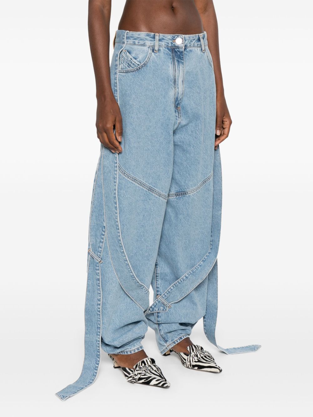 The Attico Women's Wide-Leg Denim Jeans