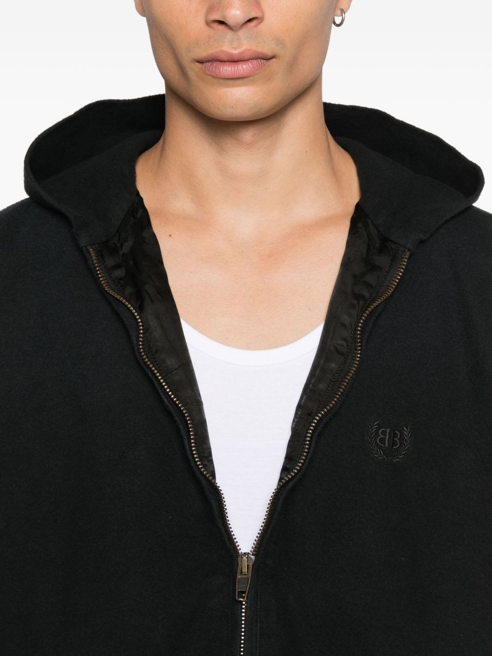 Balenciaga Men's Jacket With Hood And Zip