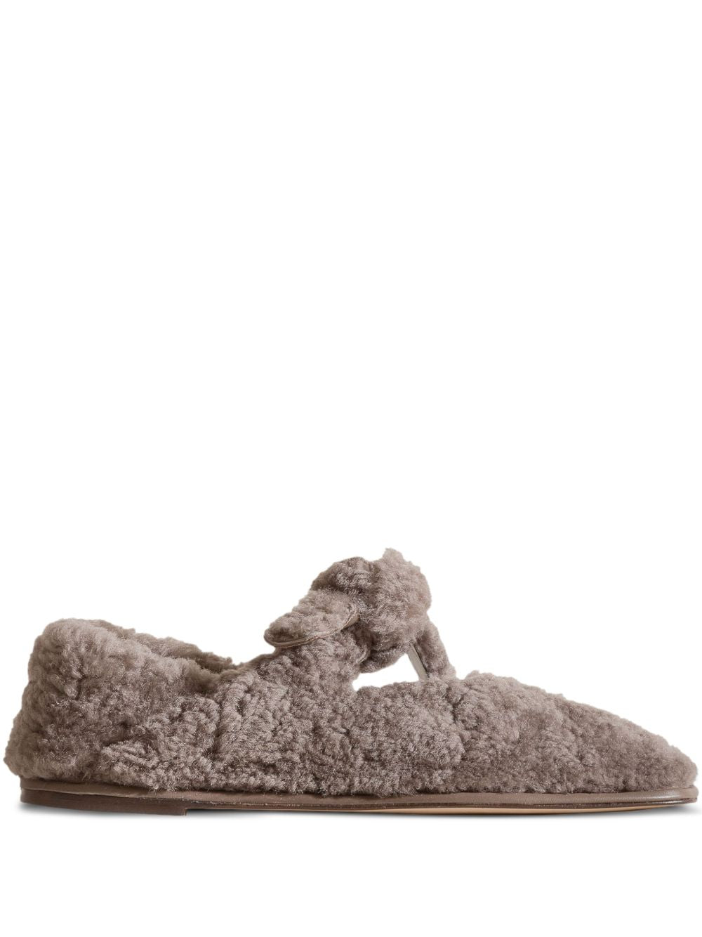 Hereu Women's Llasada Shearling Ballet Flats