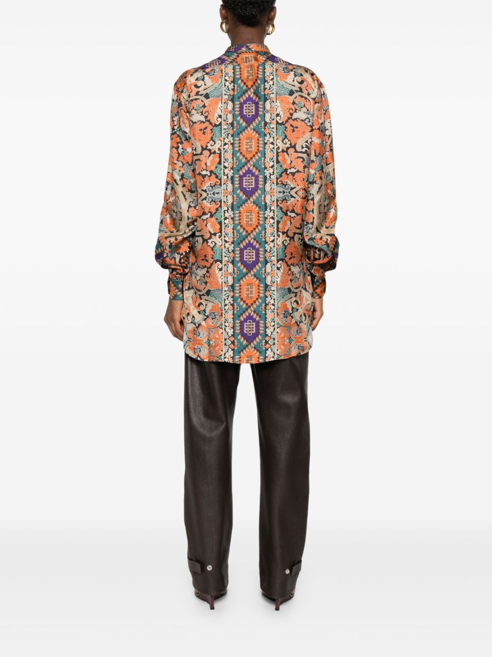 Pierre Louis Mascia Women's Printed Silk Shirt