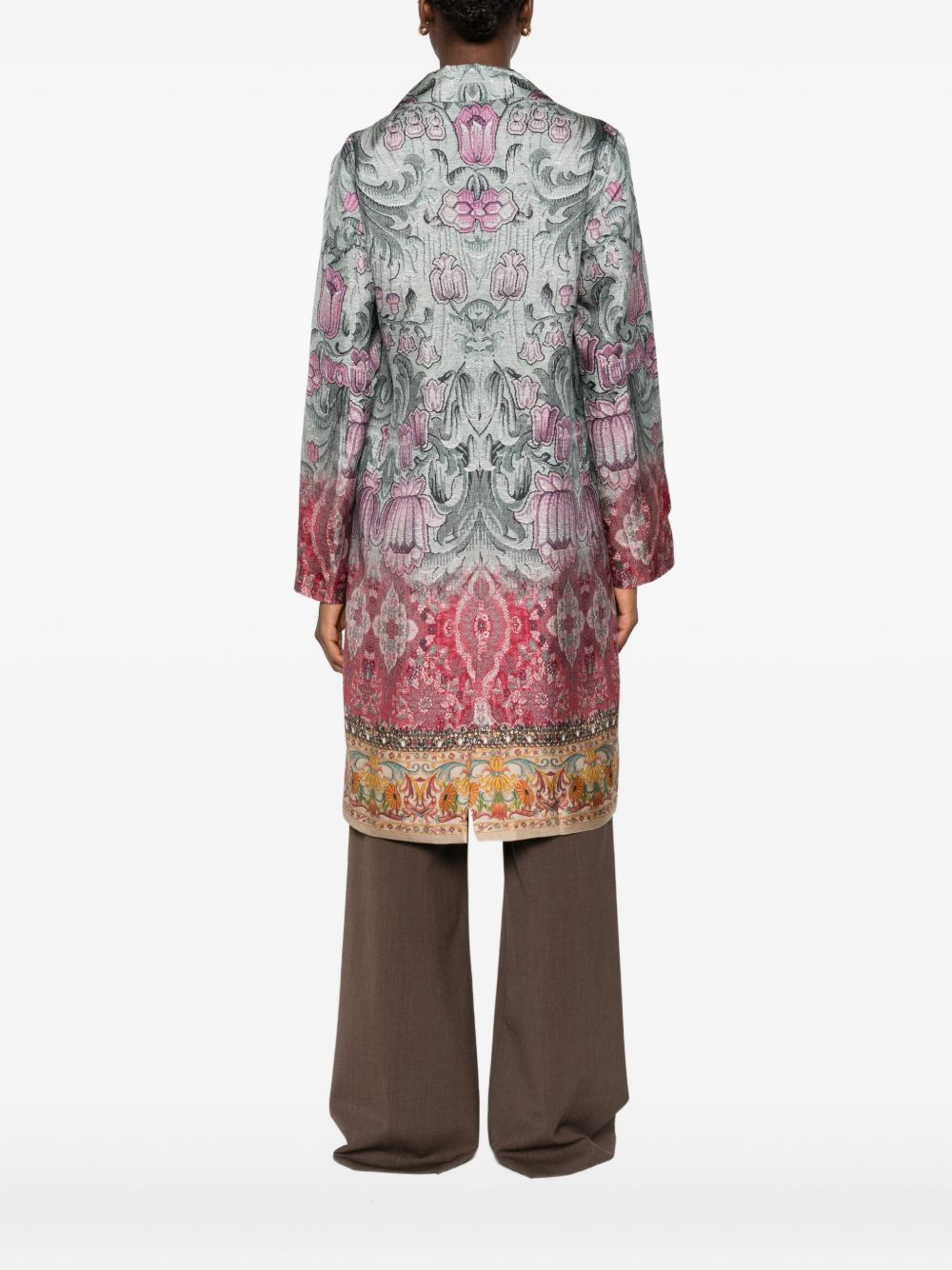 Pierre Louis Mascia Women's Silk Printed Single-Breasted Coat
