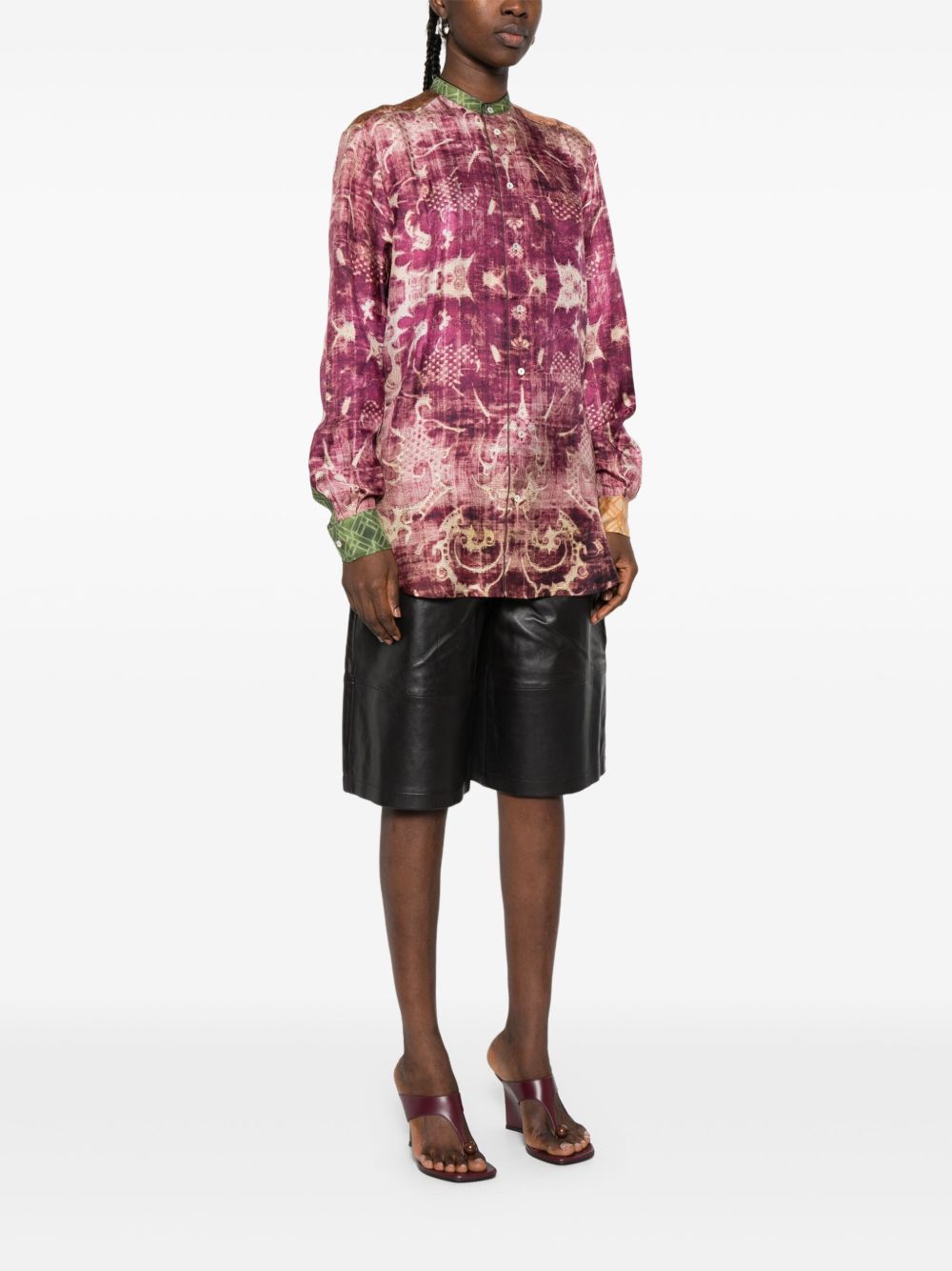 Pierre Louis Mascia Women's Printed Silk Shirt