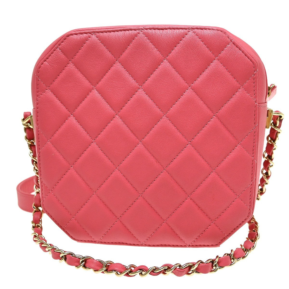 Chanel Timeless Cc Octagon Camera Case Quilted Lambskin Pink Leather Shoulder Bag Bag (Pre-Owned)