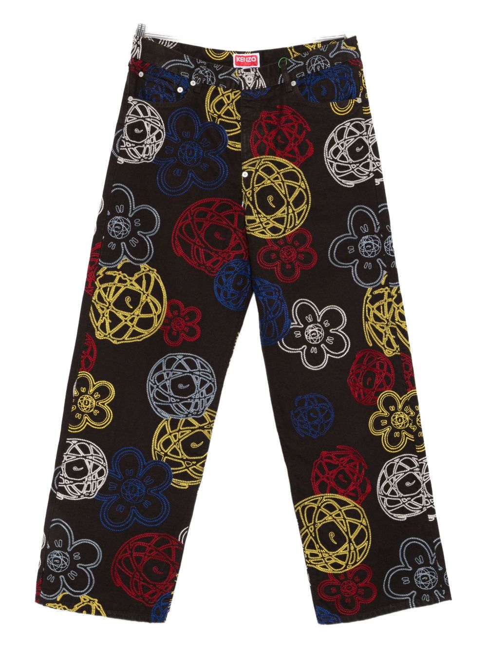 Kenzo Futura Men's Embroidered Cotton Trousers
