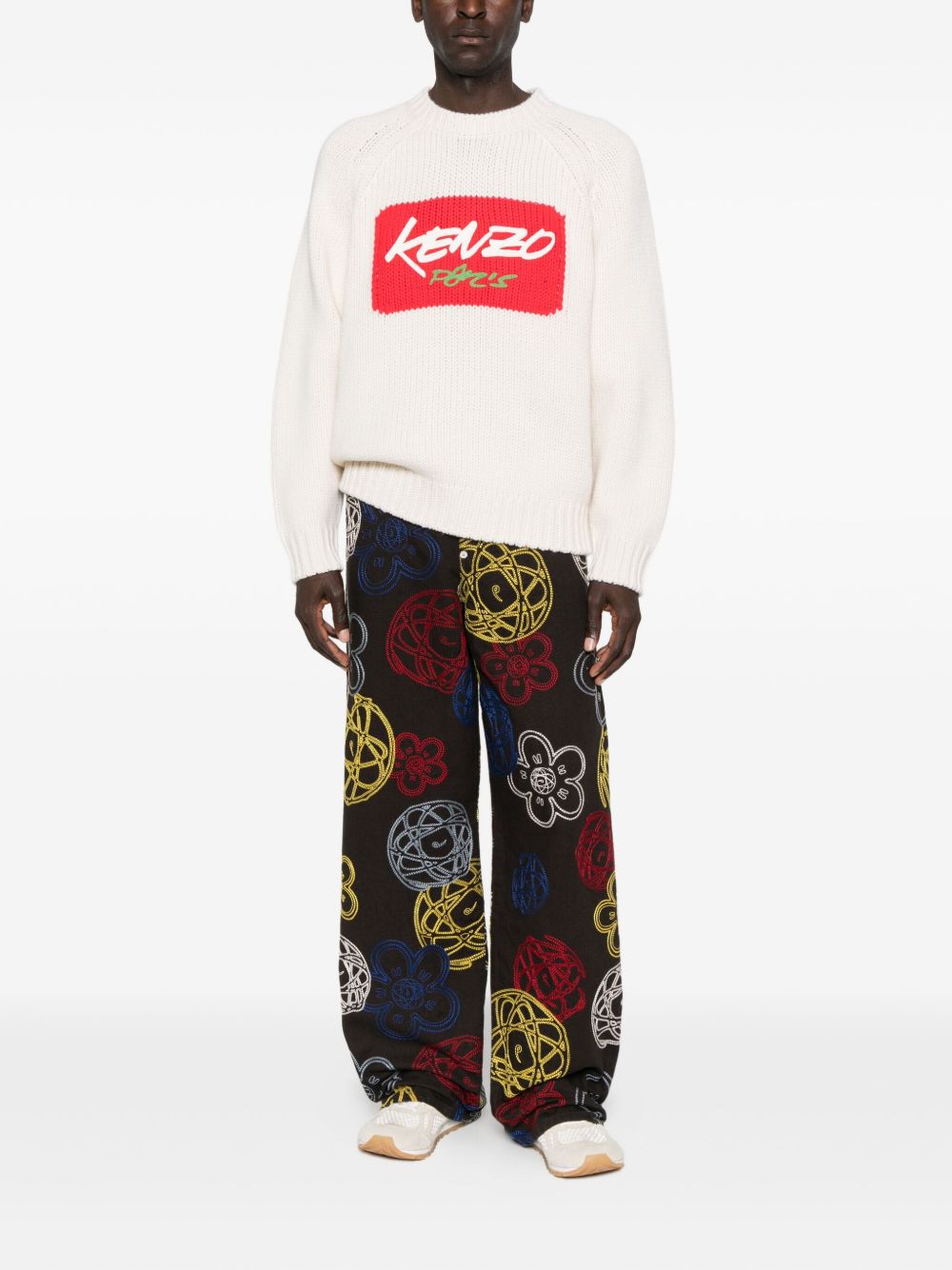 Kenzo Futura Men's Embroidered Cotton Trousers