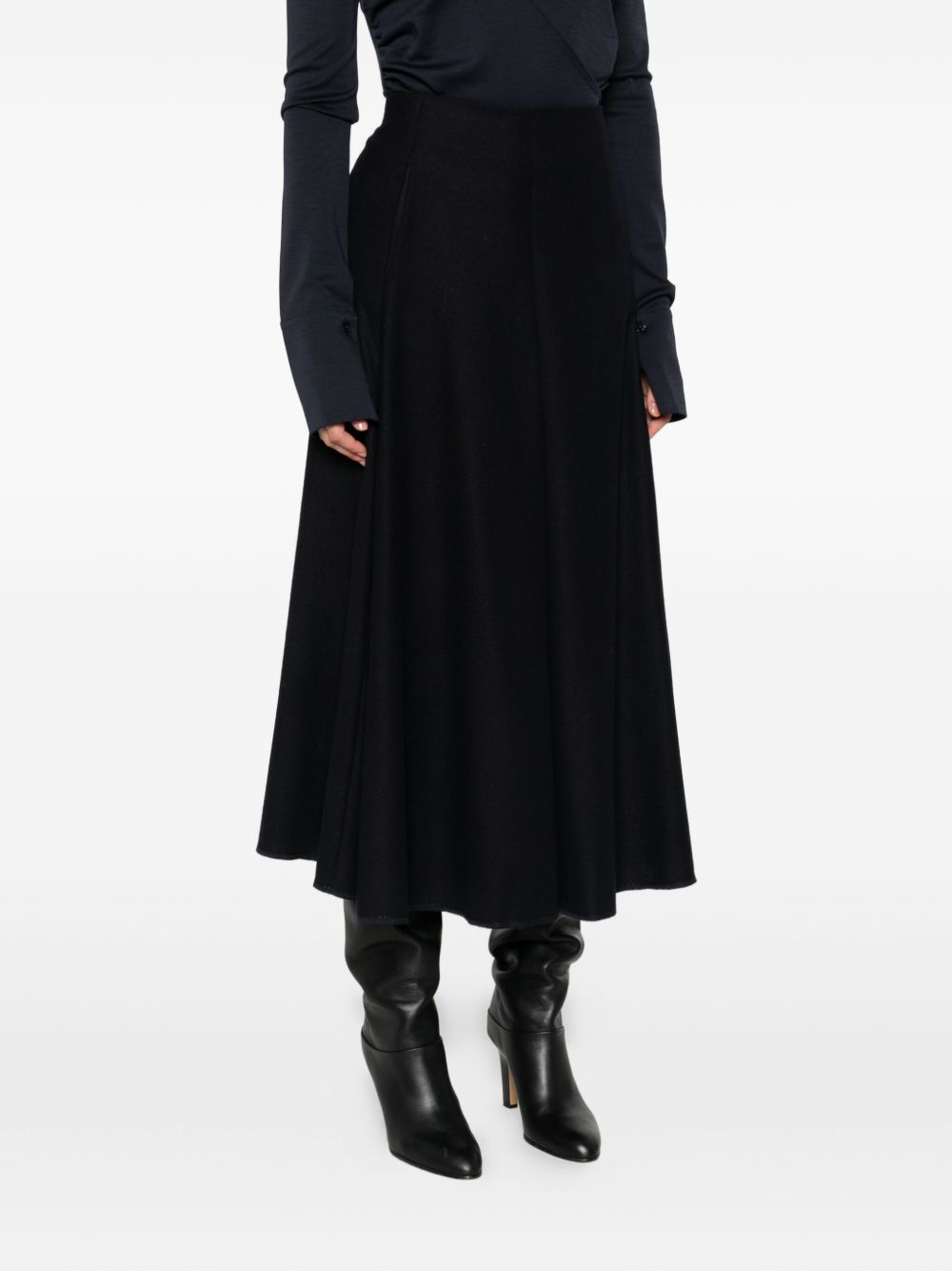 Susanne Bommer Women's A-Line Design Cotton Midi Skirt