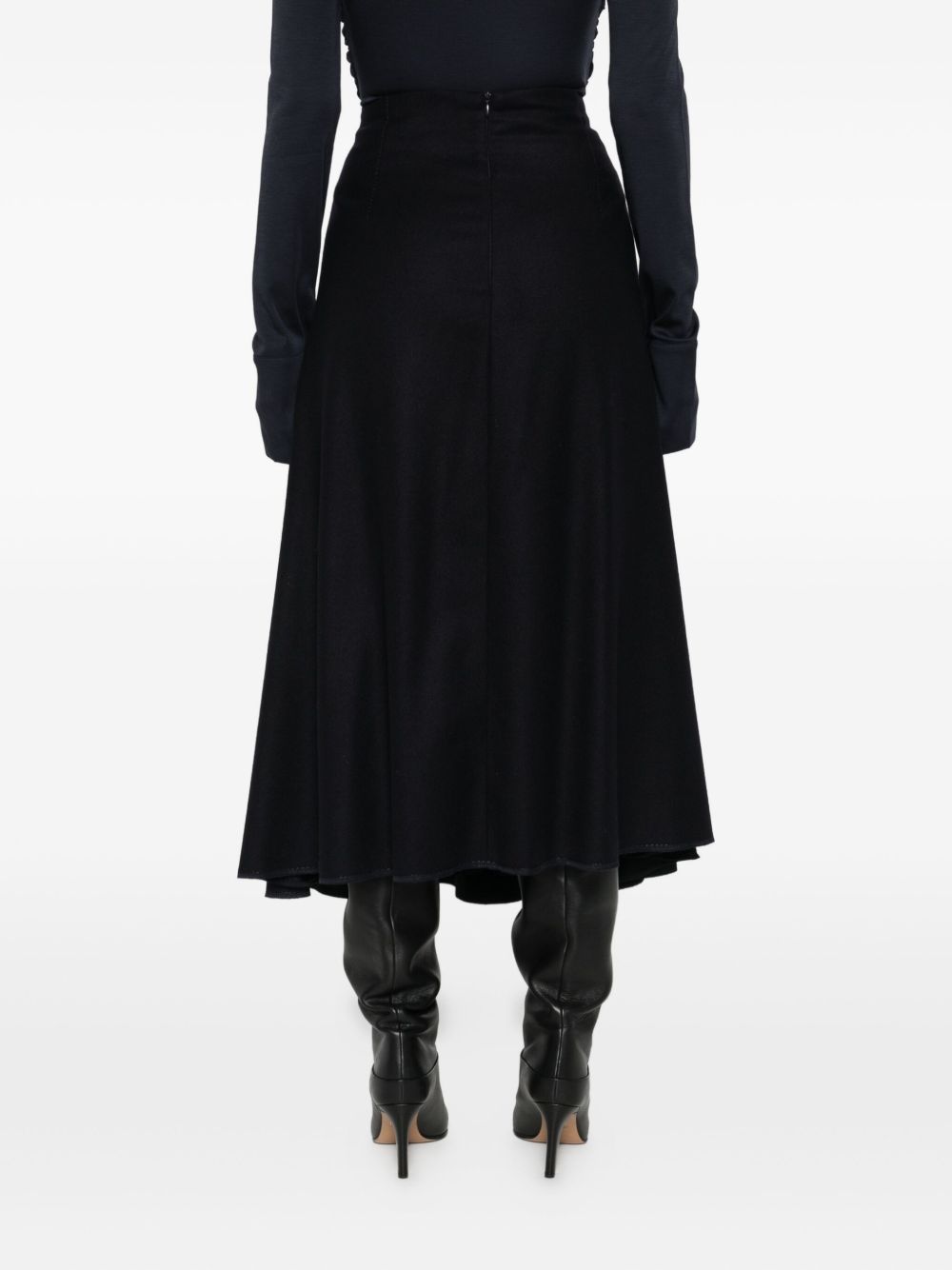 Susanne Bommer Women's A-Line Design Cotton Midi Skirt