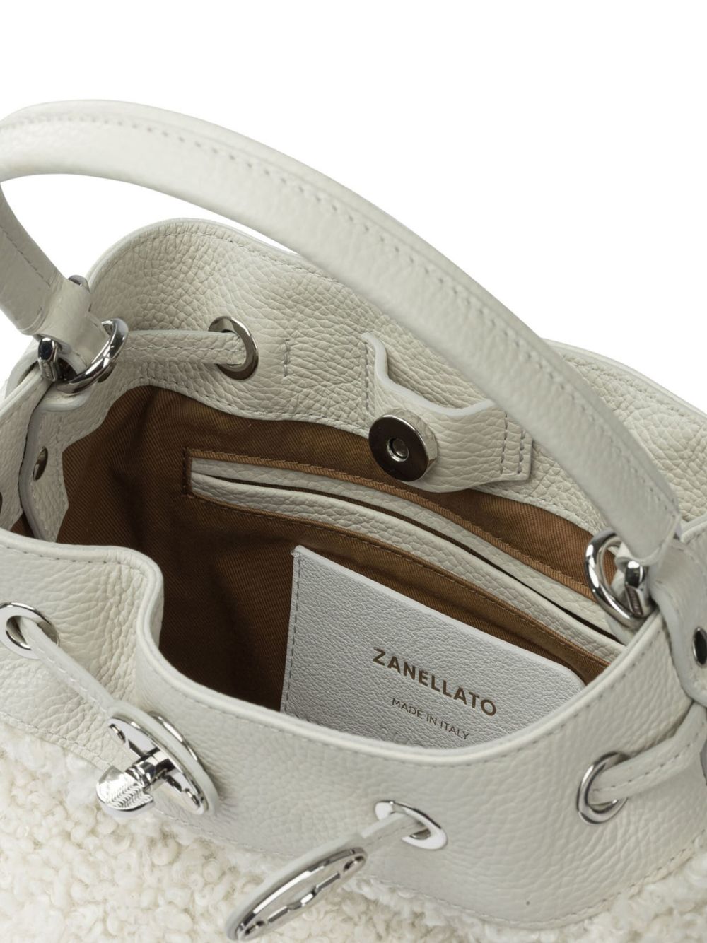 Zanellato Women's Monda'® Small Bag In White Merinos Fabric