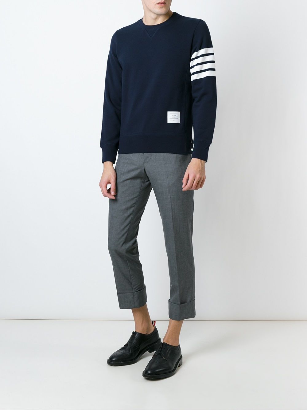 Thom Browne Men's Relaxed Fit Crafted In Japan Cotton Crewneck Sweatshirt