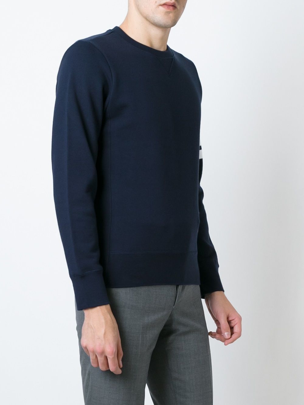 Thom Browne Men's Relaxed Fit Crafted In Japan Cotton Crewneck Sweatshirt