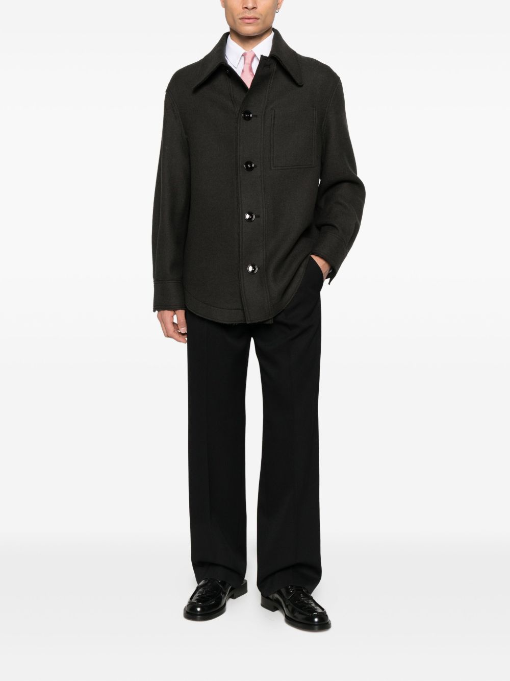 Ami Paris Women's Wool Shirt Jacket