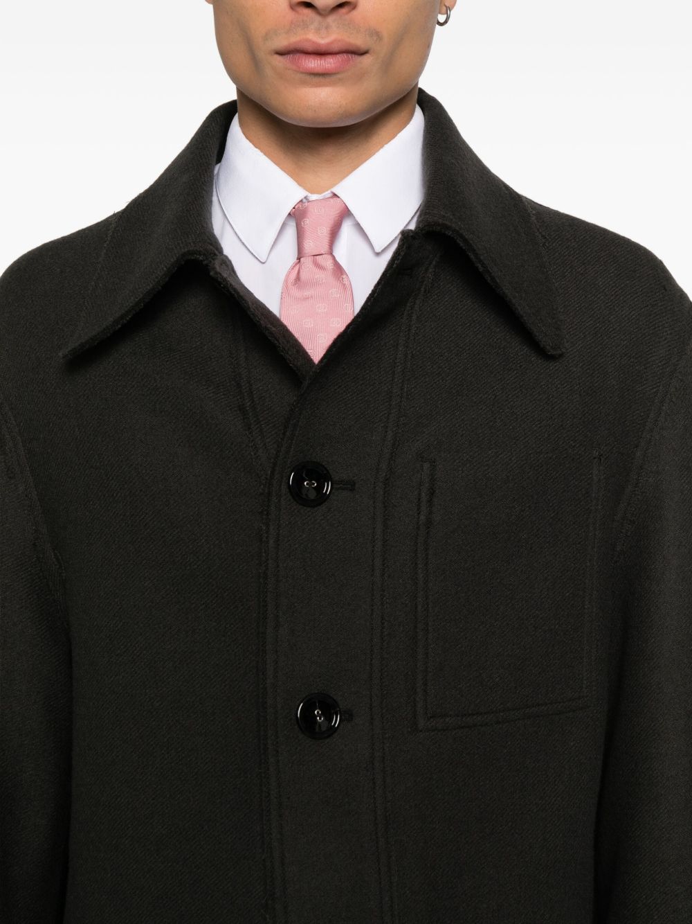 Ami Paris Women's Wool Shirt Jacket