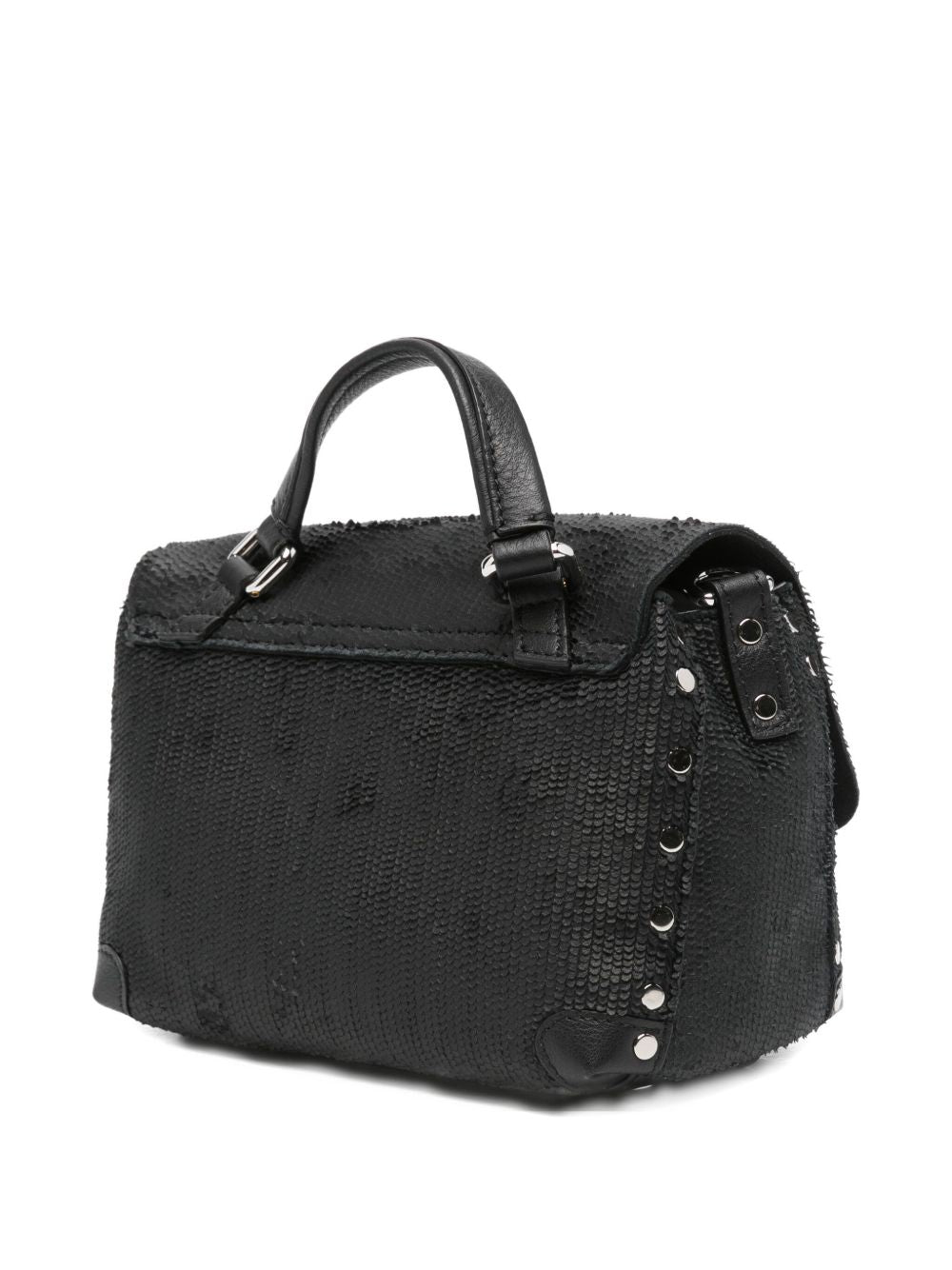 Zanellato Postina® Baby Bag In Amoretto Black Etna Leather