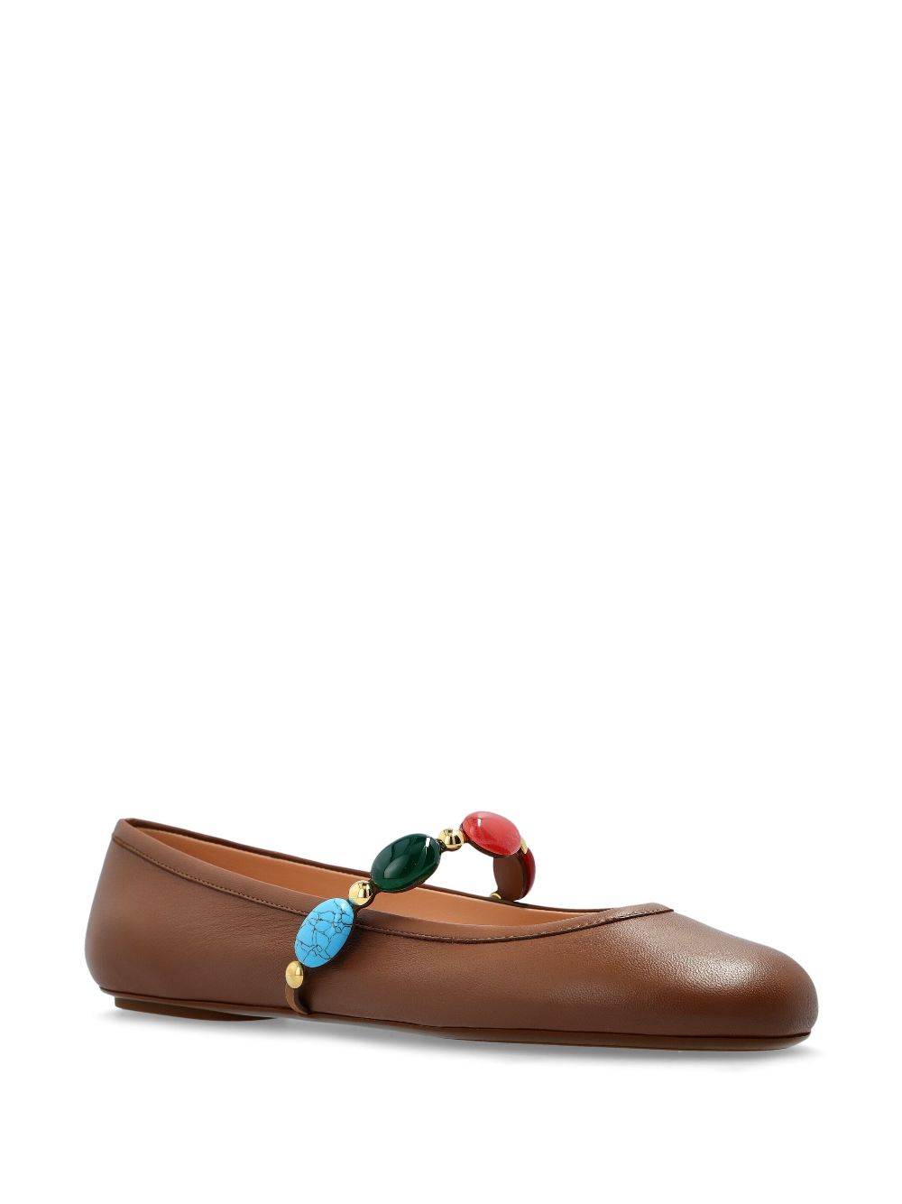 Gianvito Rossi Women's Shanti Mary Jane Leather Ballerinas