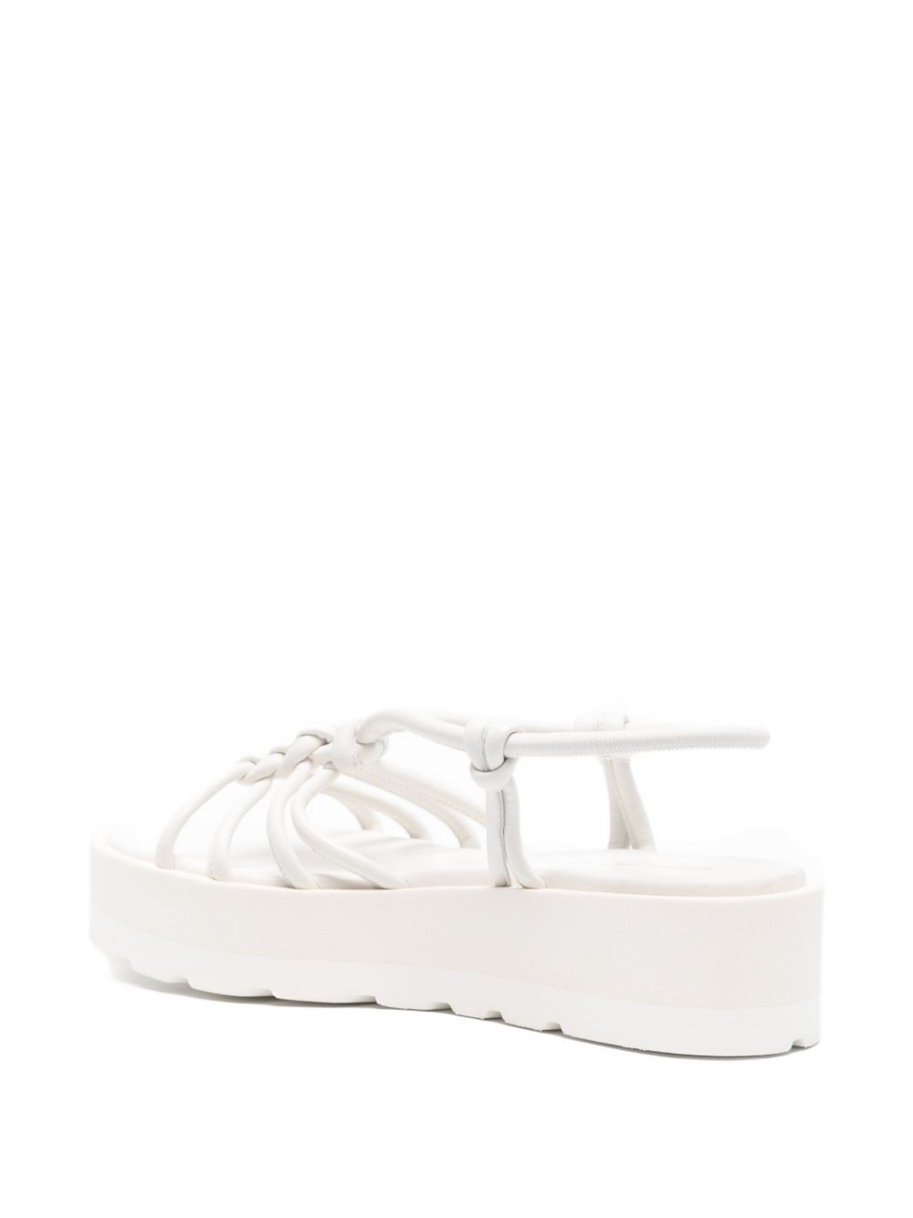 Gianvito Rossi Women's Hebe Leather Knotted Platform Sandals.