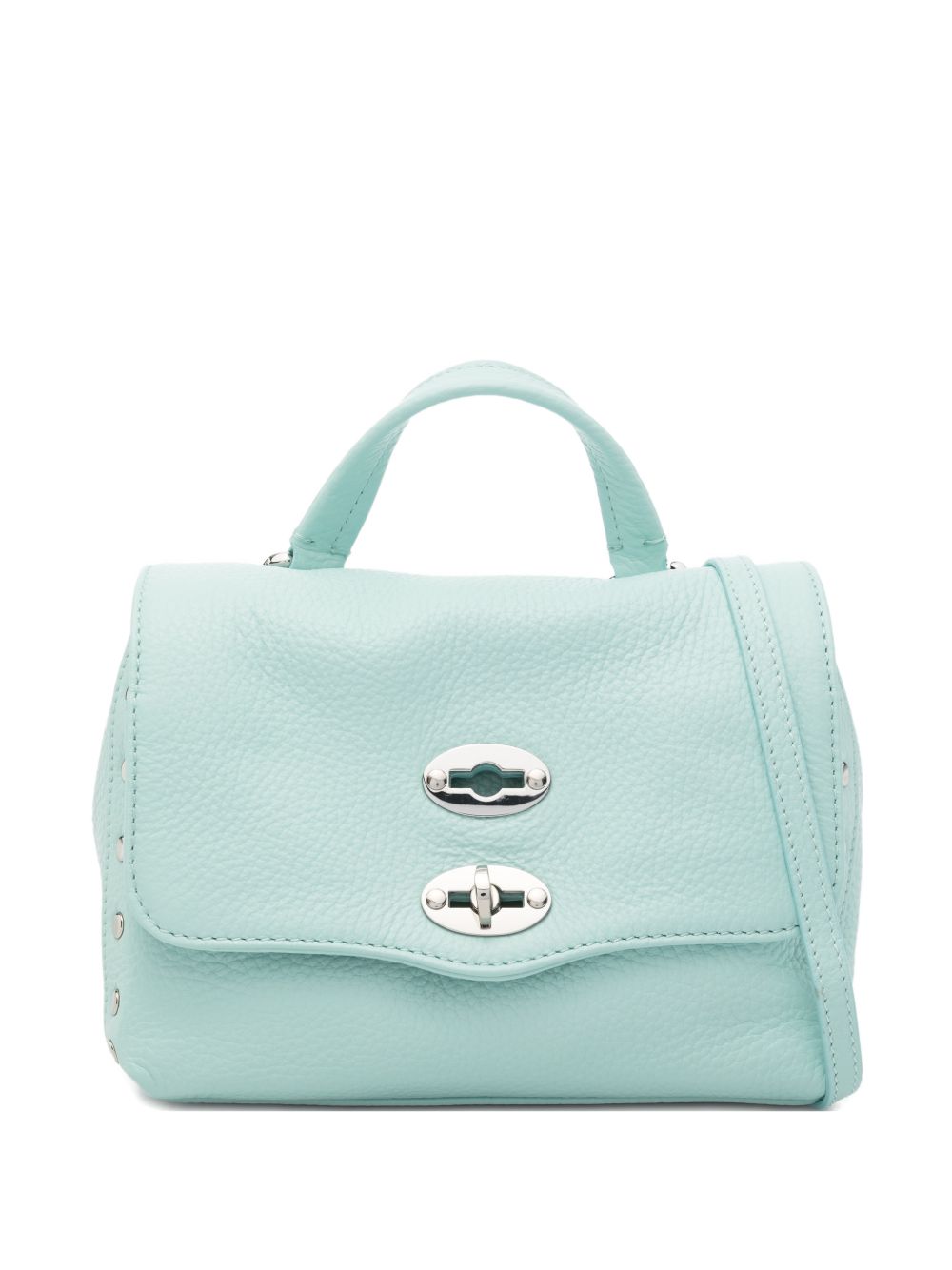 Zanellato Women's Postina® Baby Bag In Hammered Leather Blue Celentano