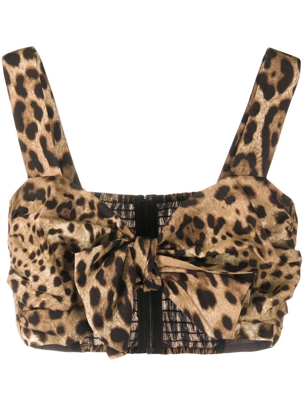 Dolce & Gabbana Women's-Leopard-Print Cotton Crop Top