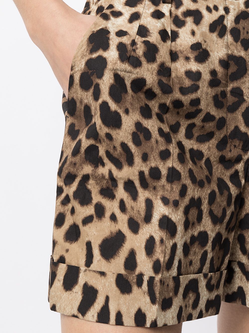 Dolce & Gabbana Women's-Leopard-Print Tailored Shorts.