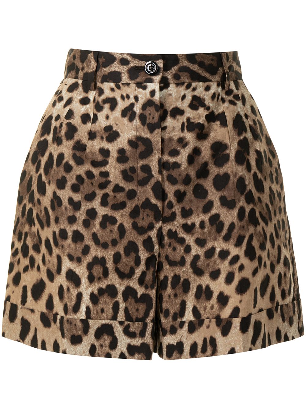 Dolce & Gabbana Women's-Leopard-Print Tailored Shorts.